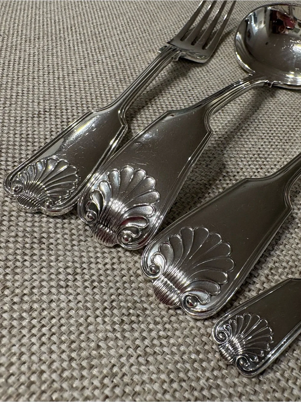 Vintage Roberts & Belk Sheffield England Shell Motif Serving Set 4 Pc